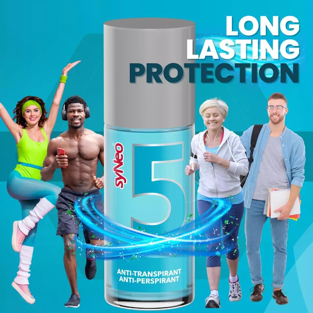 SyNeo 5 Déodorant Roll-On anti-transpirant pour femme et homme, 1 pack (1 x 50 ml)