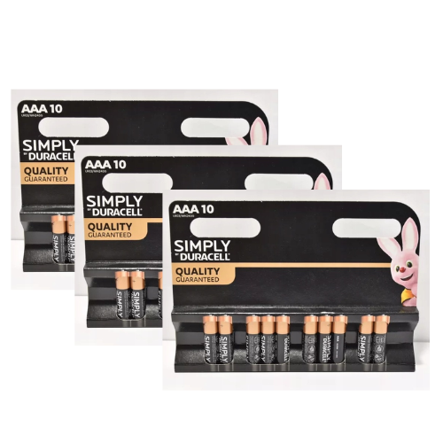 Duracell simply AAA batterijen - voordeelverpakking - 3 x 10 stuks