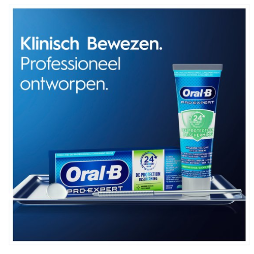 Oral B - Tandpasta - Pro-Expert - Frisse Adem - Zachte Munt - voordeelverpakking - 4 x 75ml