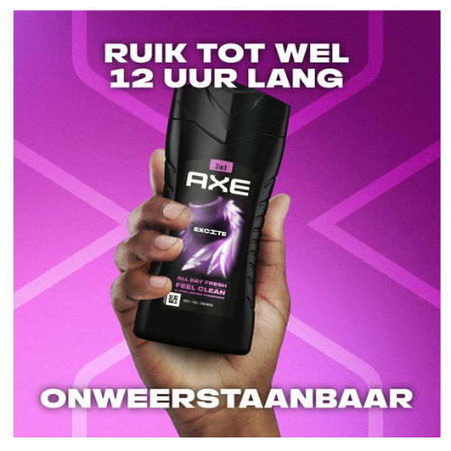 AXE 3-in-1 Douchegel Voordeelverpakking- Excite - 6 x 250 ml -