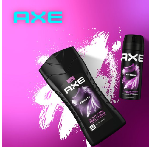AXE 3-in-1 Douchegel Voordeelverpakking- Excite - 6 x 250 ml -
