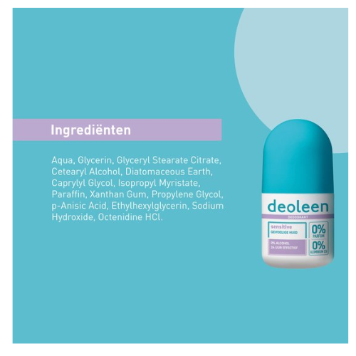 Deoleen 0% aluminium - Roller Regular - Deodorant - voordeelverpakking - 6 x 50 ml