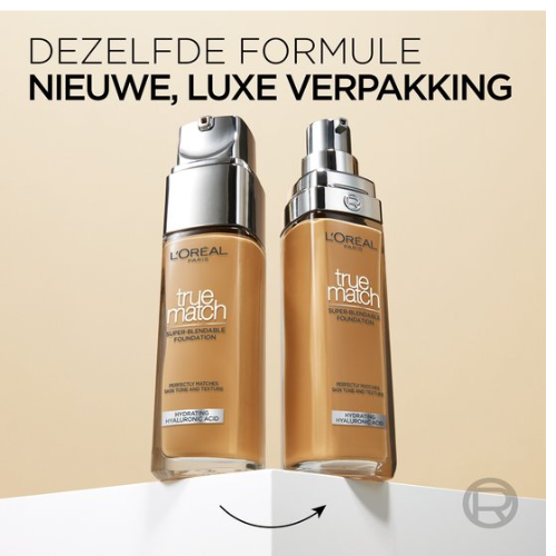 L’Oréal Paris True Match Foundation - 6,5D/W - Natuurlijk Dekkende Foundation met Hyaluronzuur - 30ml - Vegan
