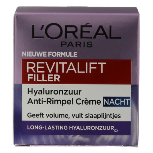 L’Oréal Paris Revitalift Filler Hyaluronzuur Nachtcrème Anti-veroudering - 50ml