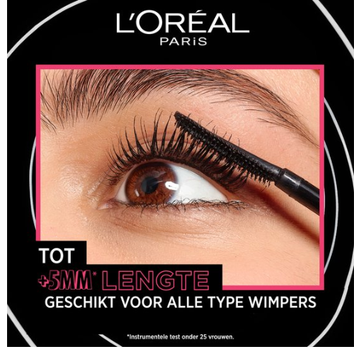 L'Oréal Paris Telescopic Lift Mascara - Lange, gelifte wimpers en volume +5mm - Verrijkt met ceramidencomplex - Vegan - Zwart - 9,9ML - voordeelverpakking - 3 Stuks