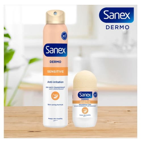 Sanex deo Roller - Dermo Sensitive PH Balance - Voordeelverpakking 3 x 50 ml
