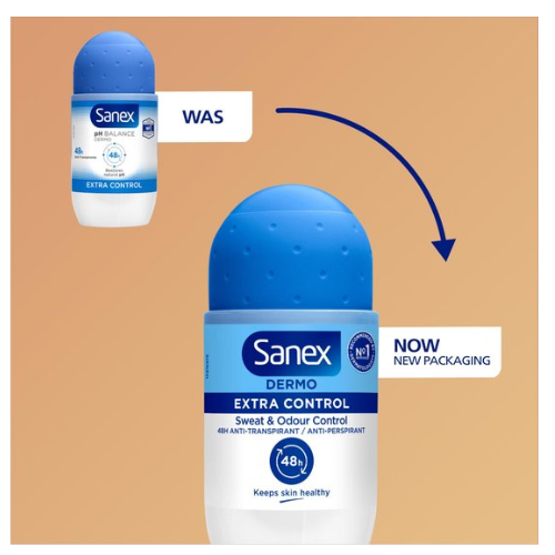Sanex Dermo Extra Control 48h Anti-transpirant Roller - Voordeelverpakking - 6 x 50ml