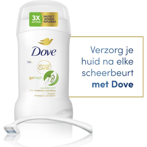Dove Advanced Care Go Fresh Anti-Transpirant Deodorant Stick - Cucumber - 6 x 50 ml - Voordeelverpakking