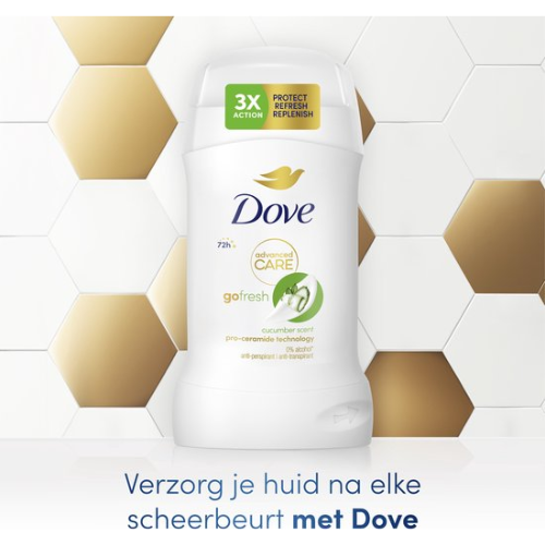 Dove Advanced Care Go Fresh Anti-Transpirant Deodorant Stick - Cucumber - 6 x 50 ml - Voordeelverpakking