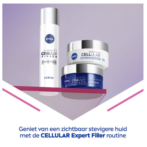 NIVEA CELLular Expert Filler Crème de Nuit Anti-Âge - Tous Types de Peaux - Crème à l'Acide Hyaluronique et à l'Acide Folique - Effet Hydratant et Anti-Rides - 50 ml