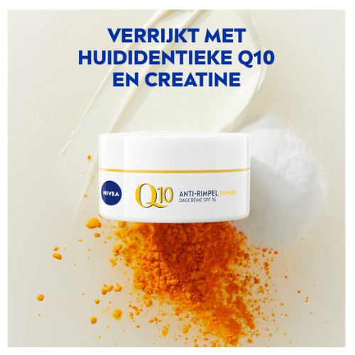 NIVEA Q10 Power Crème de Jour Anti-Rides Visage - SPF 15 - Tous types de peau - Crème au Q10 et créatine - 50 ml