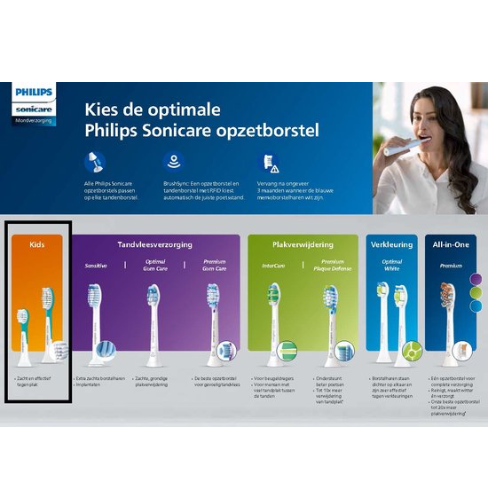 Philips Sonicare For Kids Compact HX6032/33 - Tête de brosse - 2 pièces - Vert