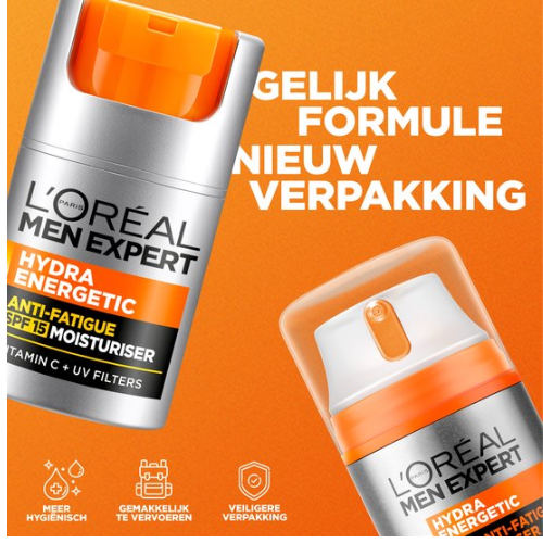 Sérum visage L'Oréal Men Expert Hydra Energy 24h - pack économique - 6 x 50 ml