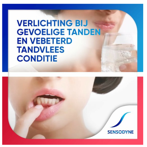 Dentifrice Sensodyne Sensibilité et blanchiment des gencives - 3 x 75 ml