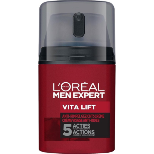 L'Oréal Paris Men Expert Vita Lift Crème Visage Hydratante - 6 x 50 ml - Pack Économique - Anti-rides