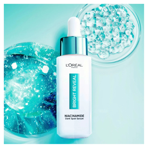 Sérum Niacinamide Revitalift Bright Reveal de L'Oréal Paris - Enrichi en Mélasyl - Contre les taches pigmentaires et le teint terne - 30 ml