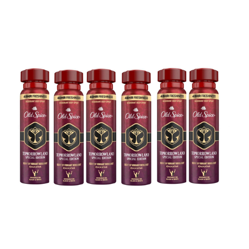 Old Spice Deo bodyspray -tomorrowland rockstar- voordeelverpakking - 6 x 150ml