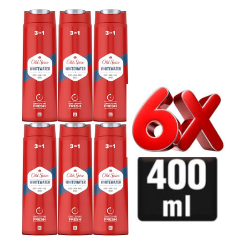 Old Spice Whitewater Douchegel 3 in 1- voordeelverpakking - 6 x 400ml