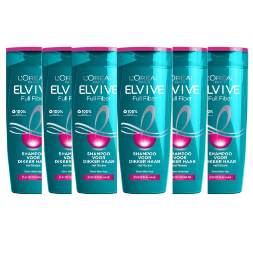 L’Oréal Paris Elvive Full Fiber Shampoo - voordeelverpakking - 6 x 250ml