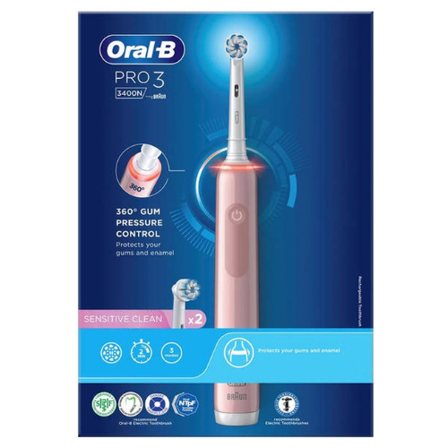 Oral-B Pro 3 3400N Sensitive Clean pink