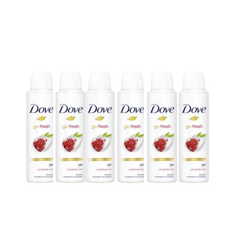 Dove Go Fresh Pomegranate & Lemon Verbena Women -Deodorant Spray - Voordeelverpakking - 6 x 150 ml