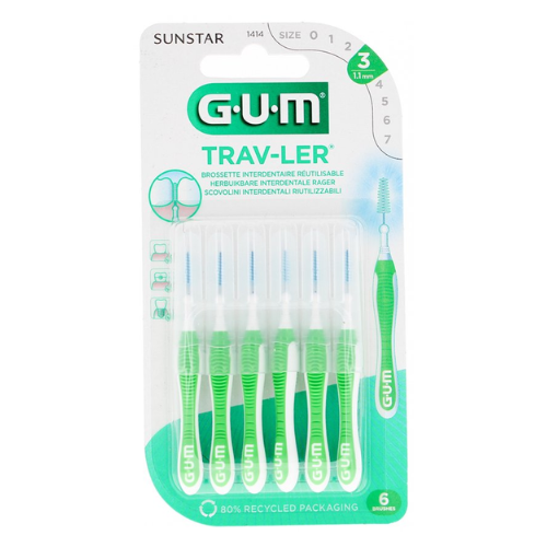 GUM Trav-ler Ragers 1.1mm Groen - ISO 3