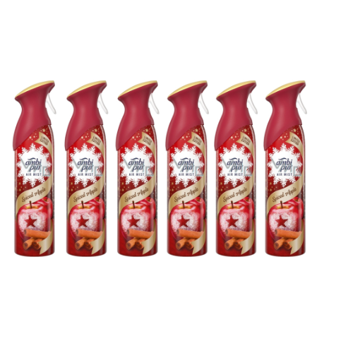 Ambi Pur Spiced Apple - Spiced Apple Air Freshener Spray - voordeelverpakking - 6 x 300 ml