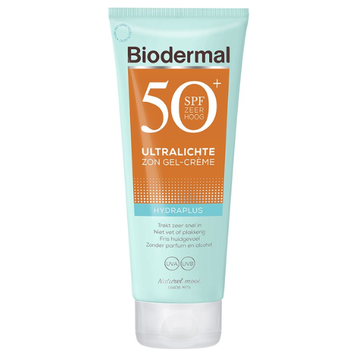 Biodermal Hydraplus Ultralichte Zon Gel-Crème SPF 50 - Zonnebrand met Factor 50 - Zonnebrand met hyaluronzuur