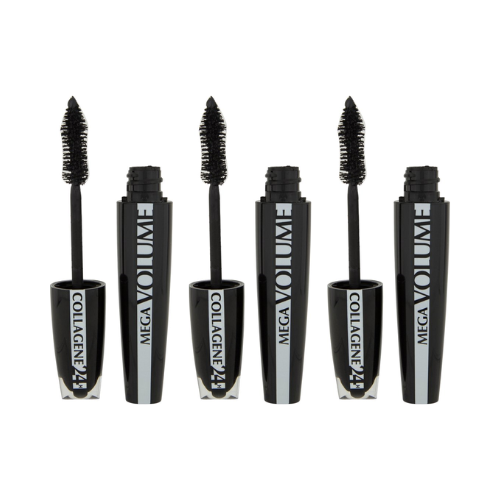 L'Oréal Paris Mega Volume Collageen 24H Mascara - Zwart - voordeelverpakking - 3 Stuks