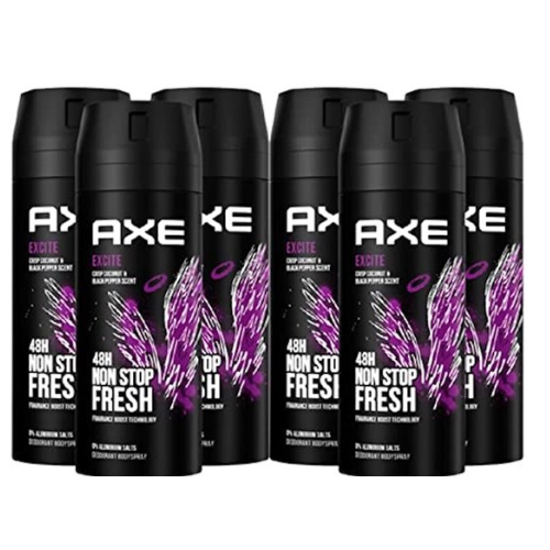Axe Excite Deodorant Spray - voordeelverpakking - 6 x 150 ml
