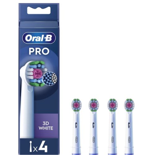 Oral-B 3D White Pro - Brossettes avec technologie CleanMaximiser - Lot de 4