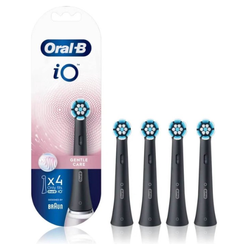 Brossettes de brosse Oral B iO Gentle Care – Noires | 4 pièces