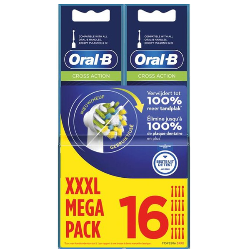 Oral B - Cross Action - Megapak XXXL 16 pièces - recharges de brossettes