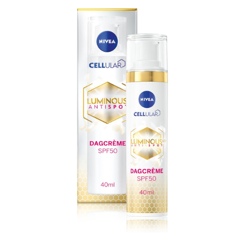 Crème de jour anti-taches NIVEA Cellular LUMINOUS630 - Anti-taches pigmentaires - Soin visage tous types de peau - SPF 50 - 40 ml