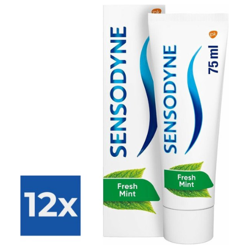 Dentifrice Sensodyne Menthe Fraîche - Pack économique - 12 x 75 ml