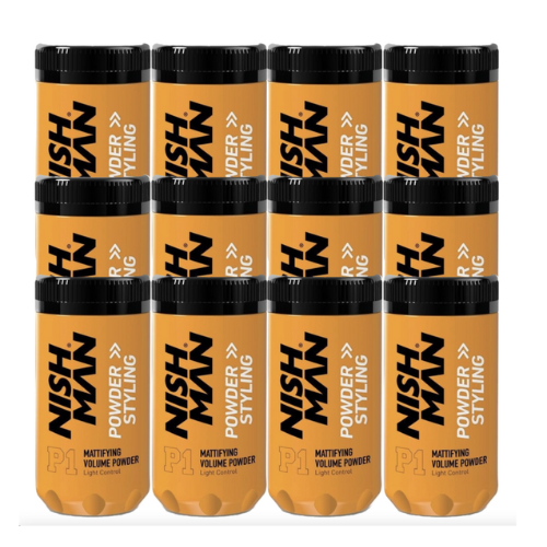 Poudre coiffante Nish Man 20 g - 12 pièces