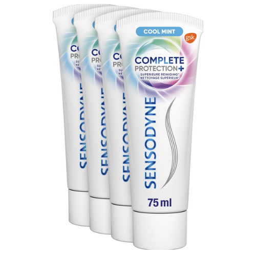 Dentifrice Sensodyne Complete Protection + Menthe Fraîche - Pack économique - 4 x 75 ml