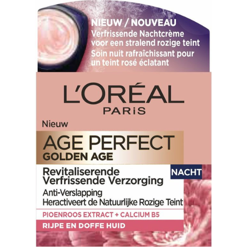 L'Oréal Paris Age Perfect Crème de Nuit Âge d'Or - Au Néo-Calcium - Pour raffermir la peau - 50 ml