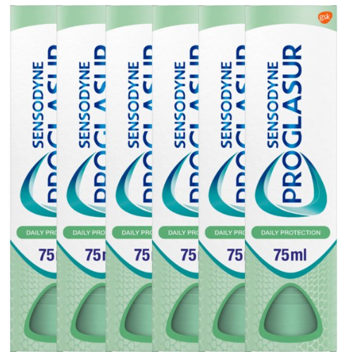 Sensodyne - Dentifrice - Pro Glasur - Protection Quotidienne - 6 x 75 ml