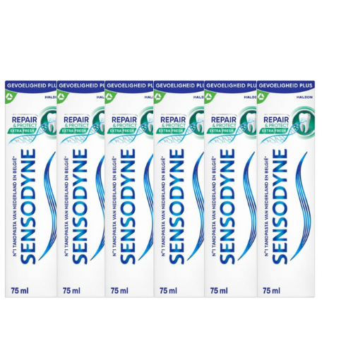 Dentifrice Sensodyne Réparateur et Protecteur Extra Frais - 6 x 75 ml