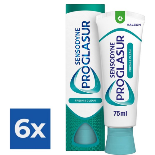 Sensodyne - Dentifrice - Pro Glasur - Fraîcheur et propreté - 6 x 75 ml