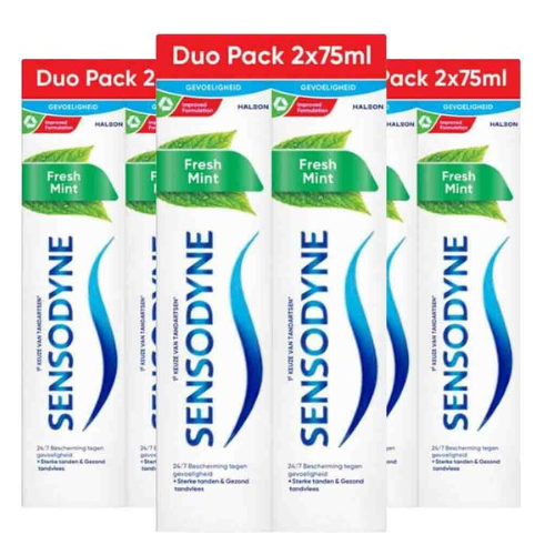Dentifrice Sensodyne Menthe Fraîche DuoPack - 3 pièces