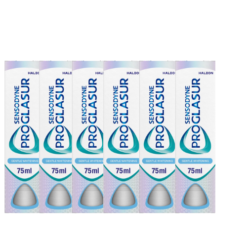 Sensodyne - Dentifrice - Proglasur Blanchiment Doux - Éclaircit l'émail - 75 ml - Pack économique - 6 pièces