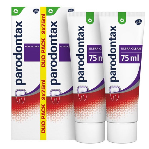 Parodontax - Ultra Clean - quotidien - Dentifrice - contre les saignements des gencives - 2x75 ml