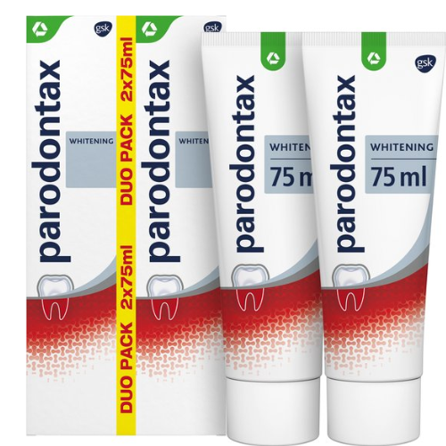 Parodontax Dentifrice blanchissant quotidien contre les saignements des gencives 2x75 ml