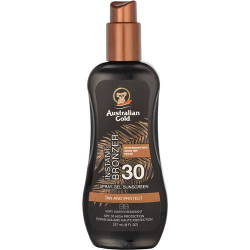 Gel spray Australian Gold SPF 30 avec poudre bronzante 237 ml