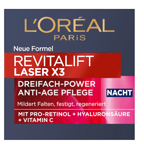 Crème de nuit L'ORÉAL PARIS Revitalift Laser X3, 50 ml