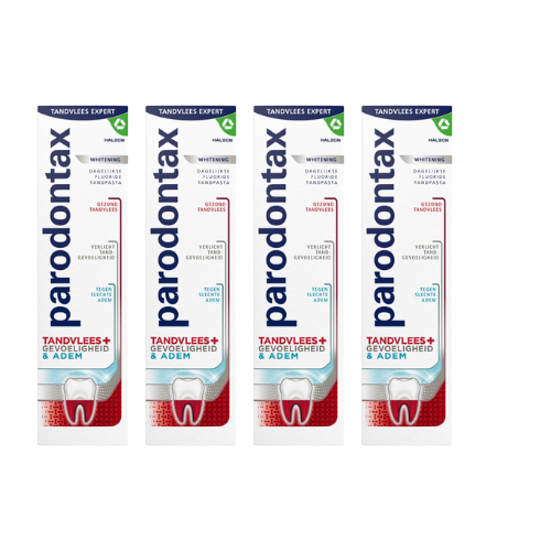 Parodontax Dentifrice Gencives + Sensibilité & Haleine Blanchissante - 4 x 75 ml