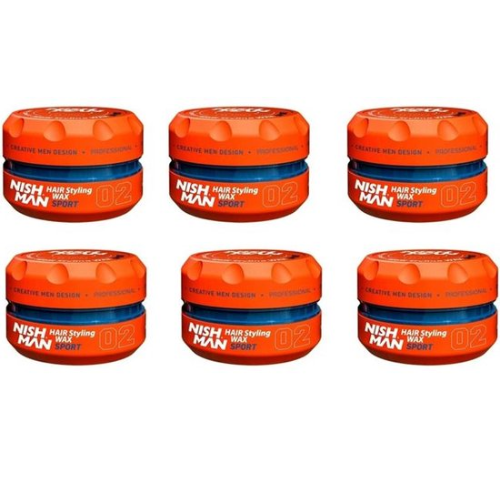 Cire coiffante Nishman Wax 02 Sport 6 pièces