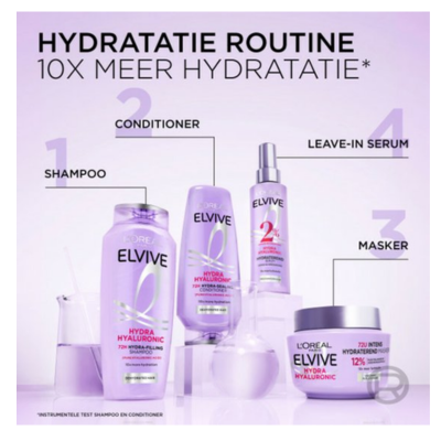 L'Oréal Paris Elvive Hydra Hyaluronic Shampoo - Voor verzwakt, futloos haar - 10x meer hydratatie - 250ml